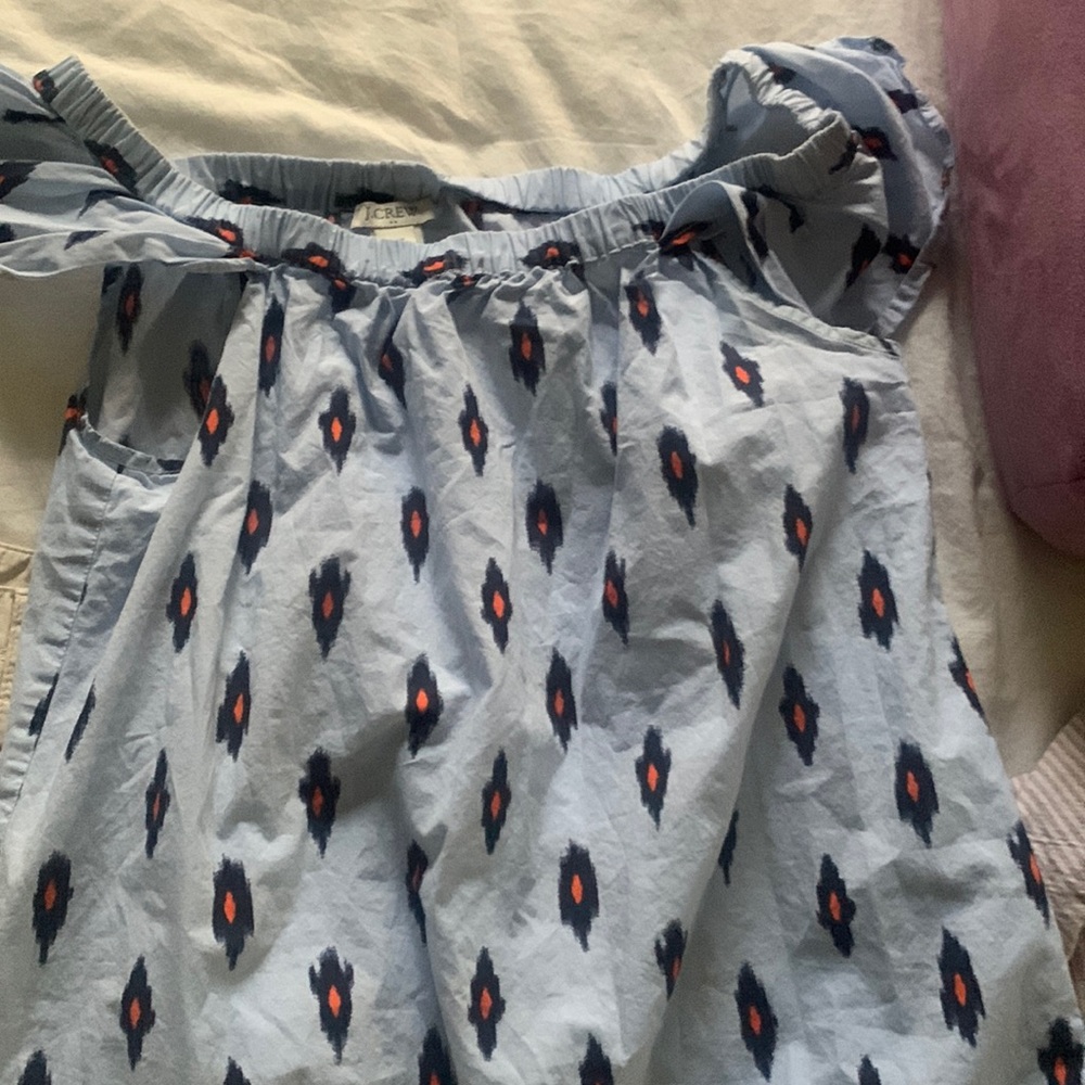 J crew summer cotton off shoulder dress above knee great condition